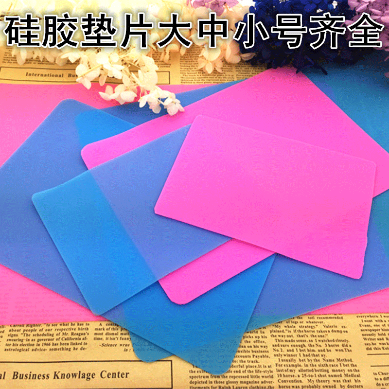 Variety sizes Silicone Sheet for Crafts Jewelry Casting Moulds Mat, Premium Silicone Placemat, Multipurpose Mat, Nonstick Nonskid Heat-Resistant, Blue & Rose Red 