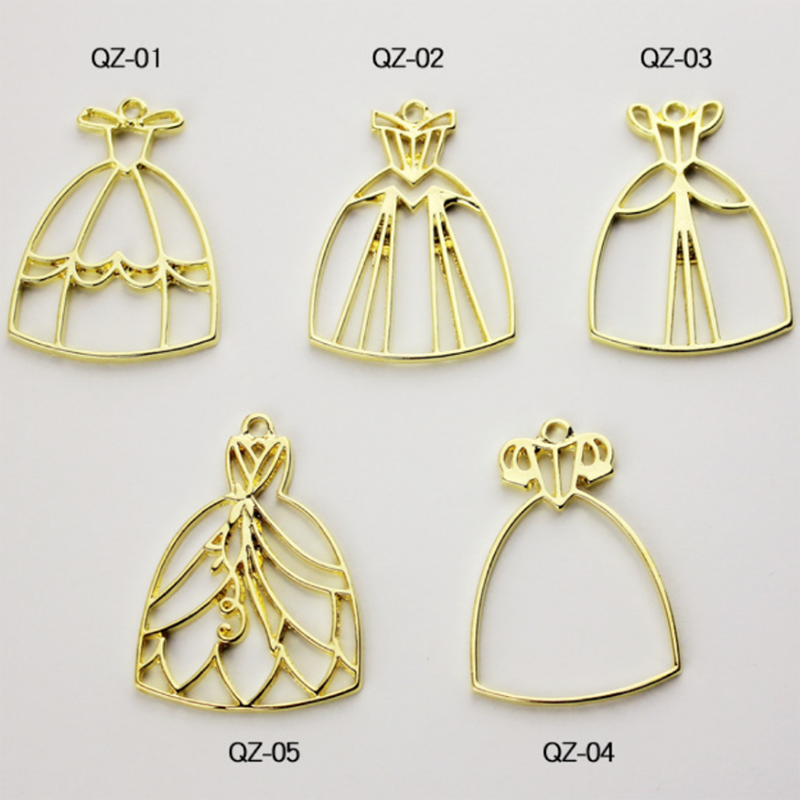 Kawaii Princess Dress Shape Metal Frame for UV Resin Filling