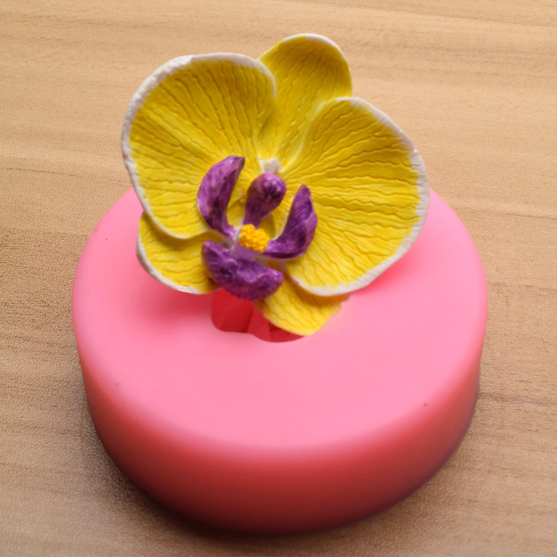 Phalaenopsis flowers fondant silicone car decoration diy clay resin mold