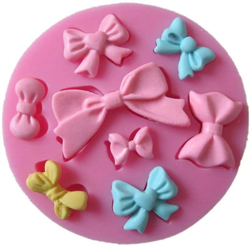 8 Mini Bows Silicone Mould Fondant Sugar Bow Craft Molds DIY Cake Decorating