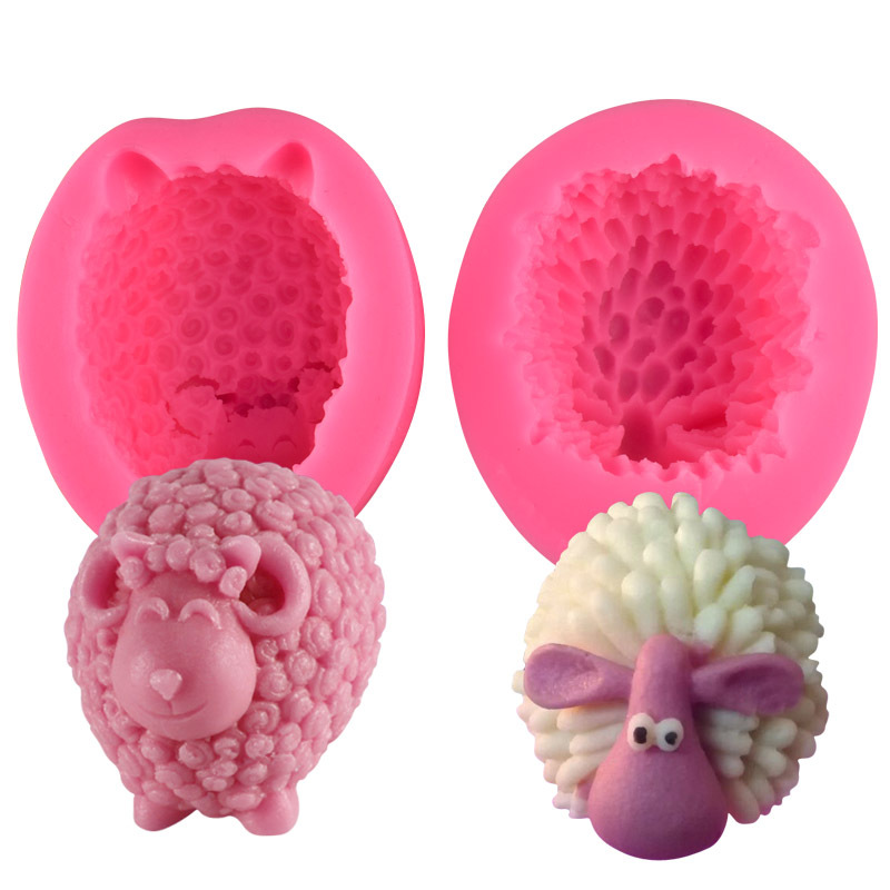 3D sheep molding fondant silicone mold car incense plaster mold mousse chocolate