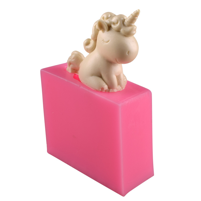 Cute unicorn-shaped silicone moulds, scented plaster moulds, cake decoration, DIY baking