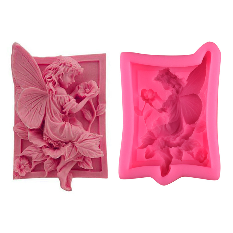 Little Fairy fondant silicone mold angel cake decoration mold hand soap mold DIY baking