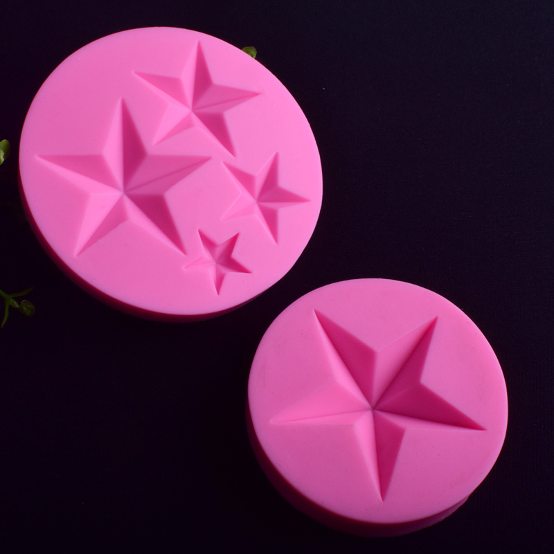 Star silicone mold cake decoration lace fondant silicone mold DIY chocolate mold manufacturers direct sales