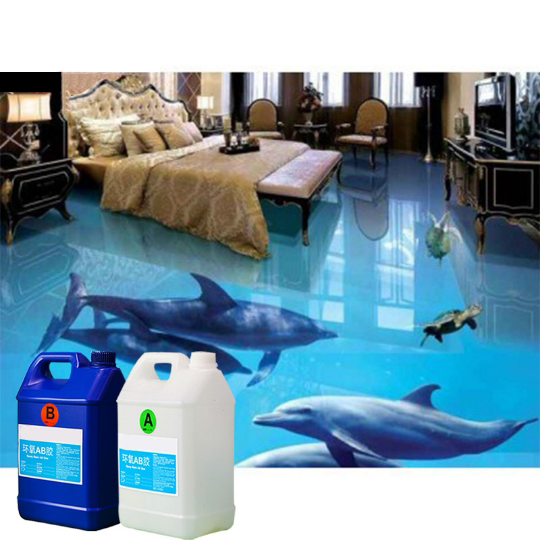 Hot Sale 3D Floor Painting Transparent Clear Liquid Epoxy Resin 