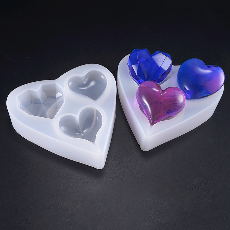 Heart Shaped Resin Epoxy Jewelry Silicone Mold Pendant Molds Earrings Jewelry DIY Making