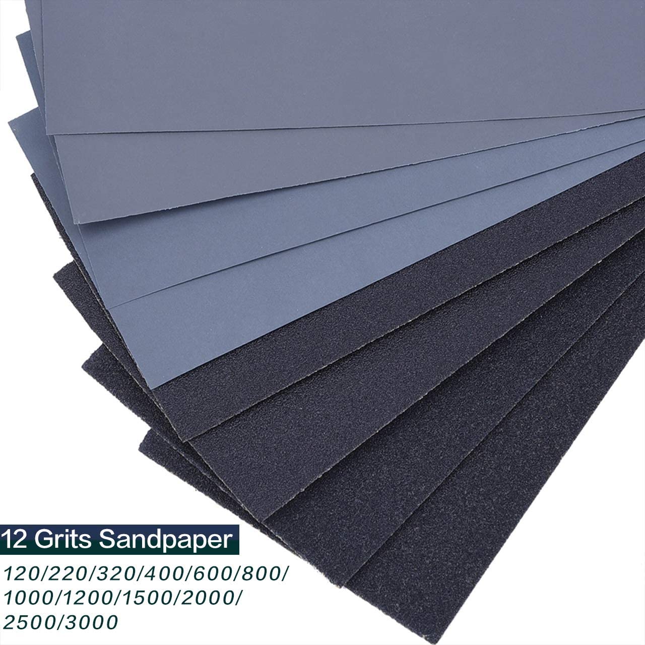 Wholesale 120 To 3000 Assorted Grit Sandpaper for Wood Furniture Finishing, Metal Sanding and Automotive Polishing, Dry or Wet Sanding, 9 x 3.6 Inch