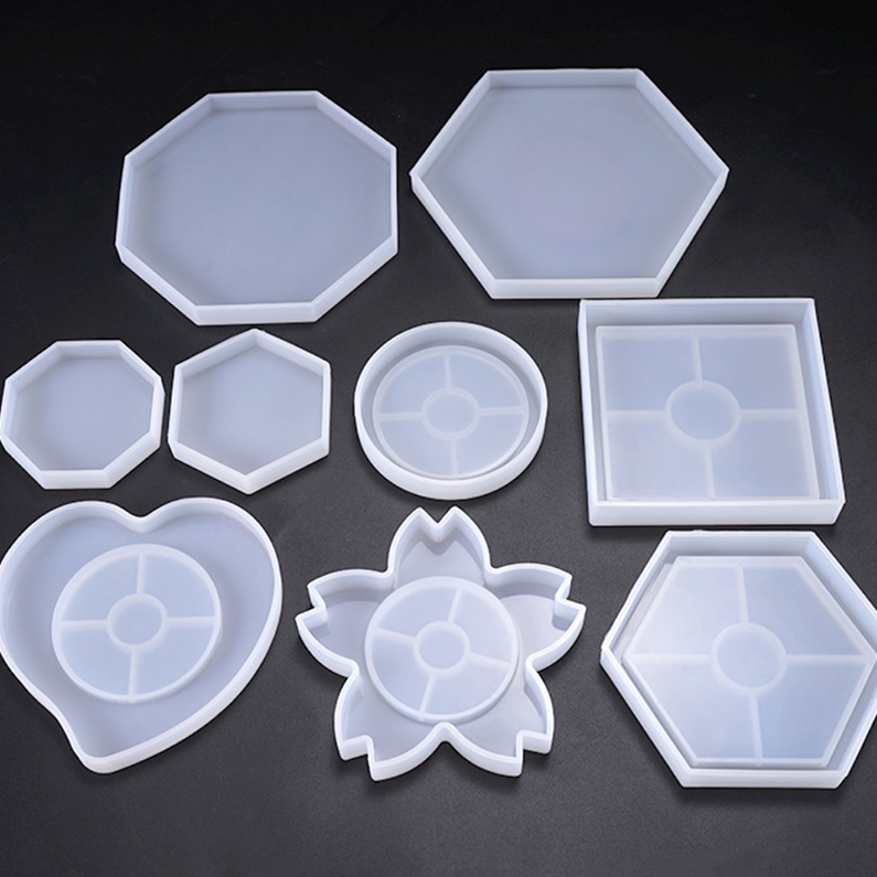 Factory Direct Sale Flower POTS Chassis Coasters Silicone Mold for Jewelry Making Epoxy Resin Craft 