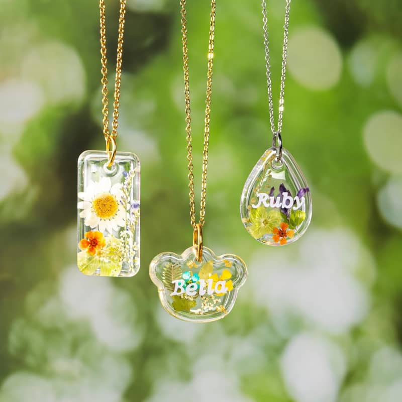 Keychain Resin Molds Silicone with Hole, 16 Cavities Resin Jewelry Mold for Keychain Pendant Jewelry Making