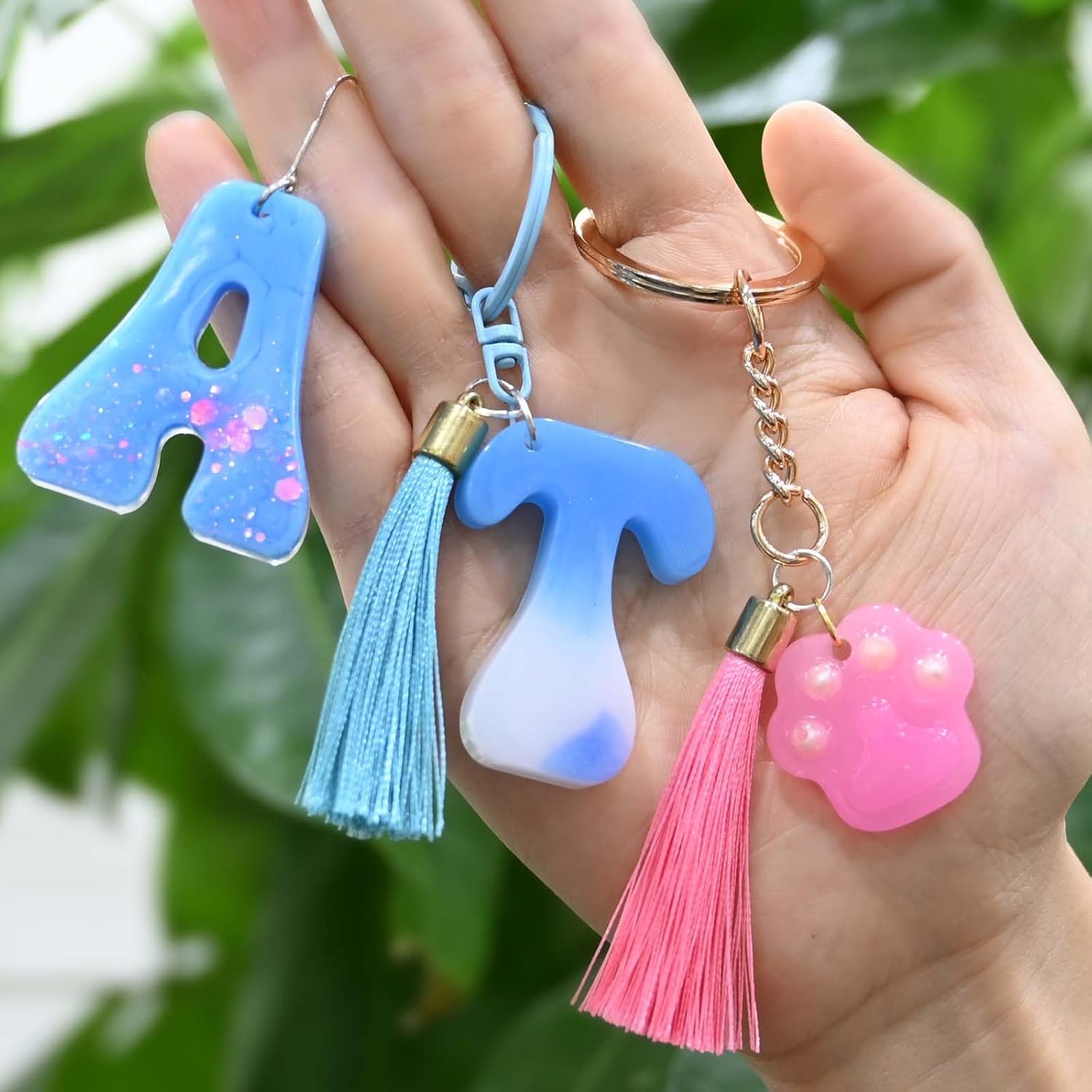 New Alphabet Resin Molds with Hole, Reversed Alphabet Silicone Molds for Epoxy Resin, Letter Resin Molds for Keychain Jewelry Pendant Making