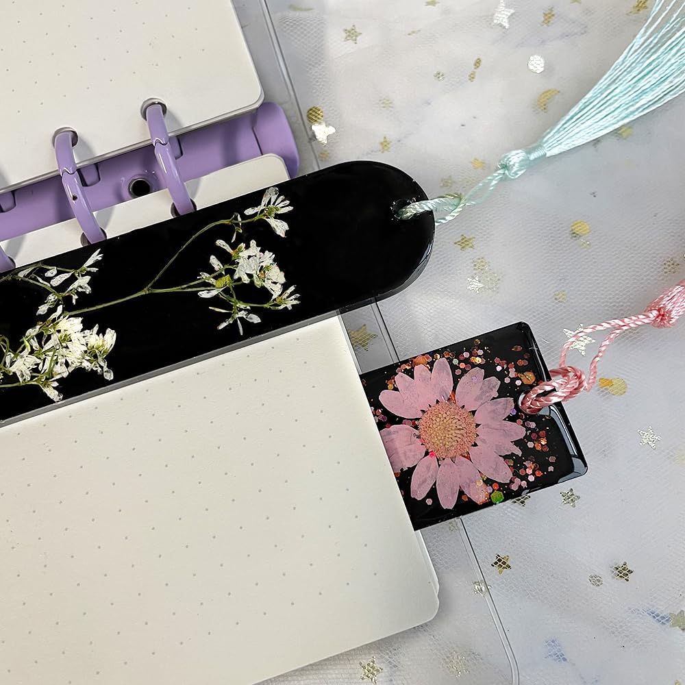 3 Shapes Shiny Bookmarks Resin Silicone Mold, Small Medium Rectangle Bookmark Mold