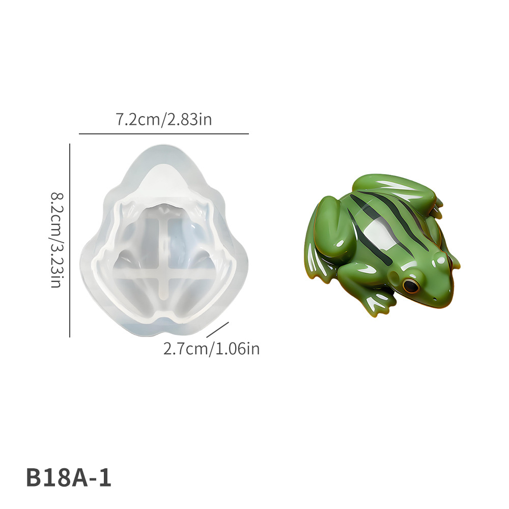 3ps Turtle Frog and Lizard Shapes Silicone Molds for Epoxy Resin 3D Lifelike Animal Molds DIY Art Craft Resin Casting Home Decoration