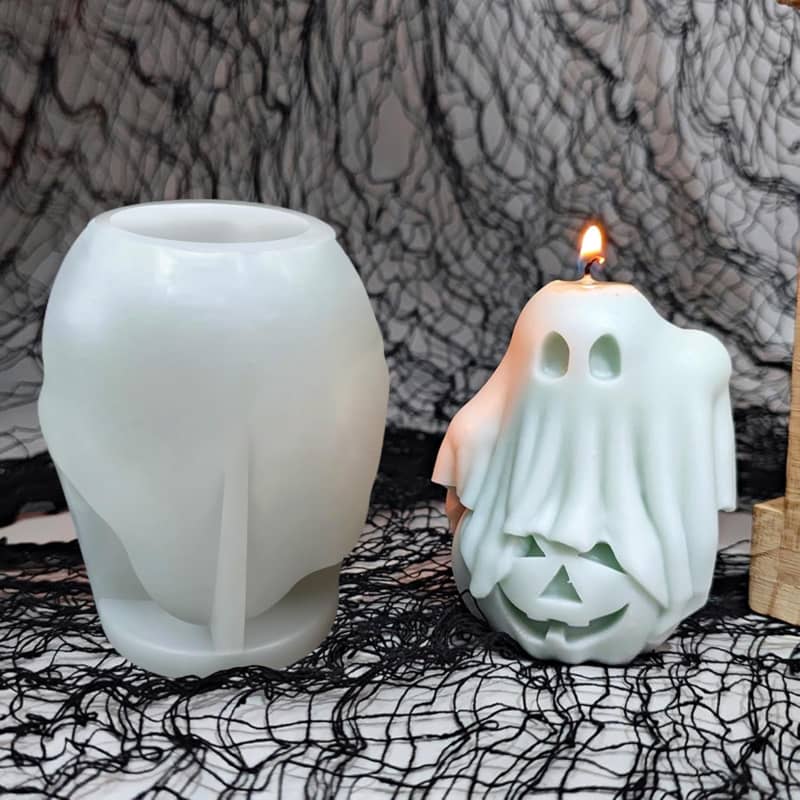 New Cute Ghost Pumpkin Silicone Molds for Halloween Epoxy Resin Casting Aromatherapy Candle Soap Making Home Art Crafts Decor
