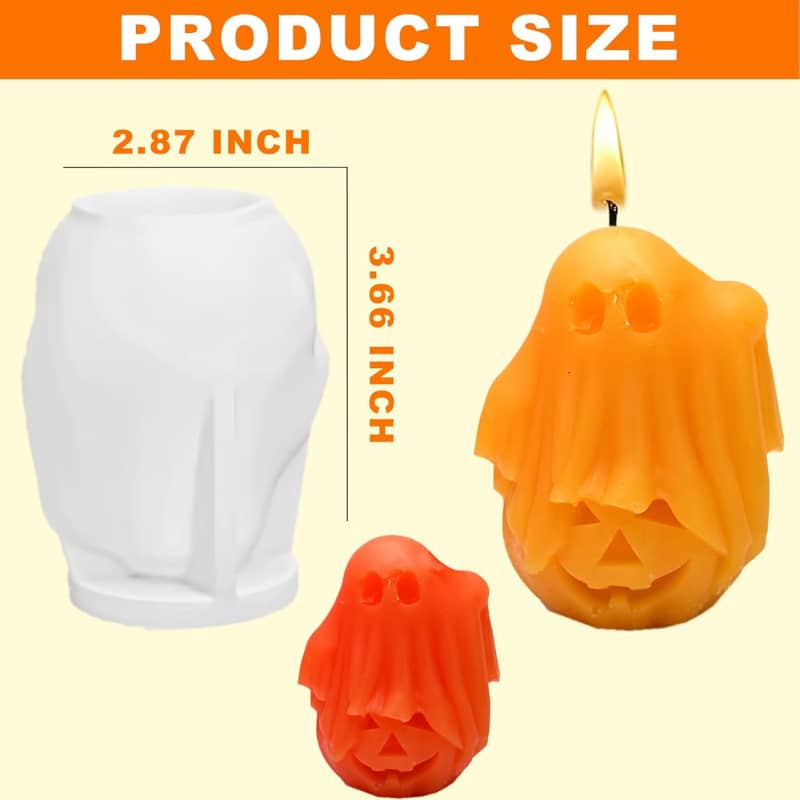 New Cute Ghost Pumpkin Silicone Molds for Halloween Epoxy Resin Casting Aromatherapy Candle Soap Making Home Art Crafts Decor