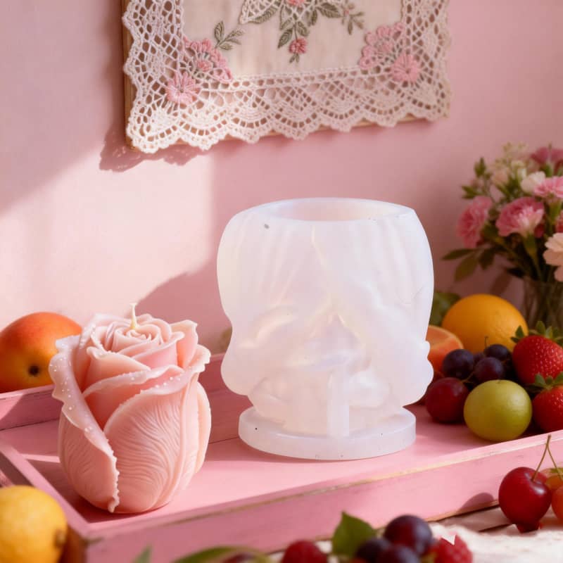 Rose candle scented wax candle silicone mold DIY artificial rose mold wholesale Valentine's Day flower decorative silicone mold