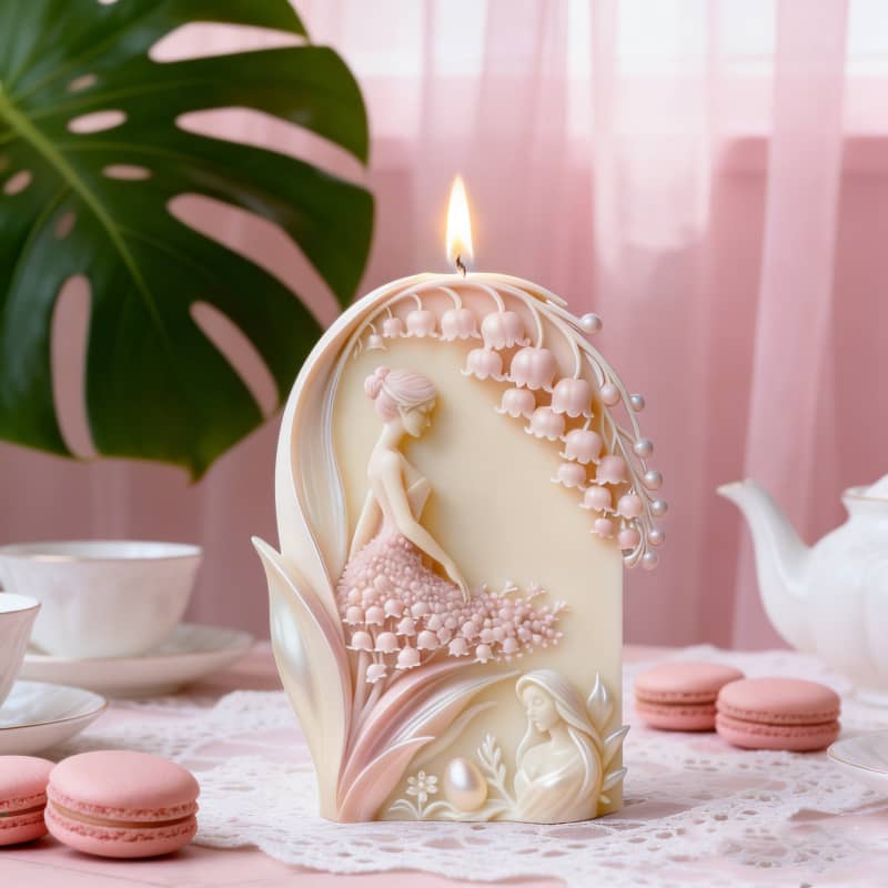 Lily Orchid Dreaming Scented Candle Aroma Decor Bedroom Gift Souvenir Silicone Mold DIY Handmade