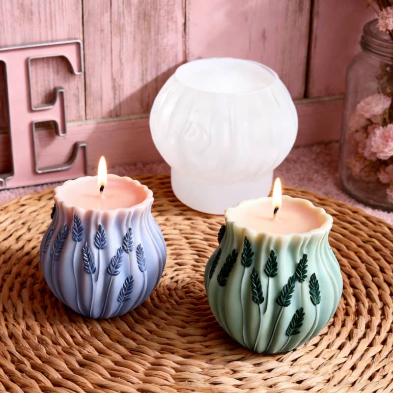 Lavender series scented candle silicone mold for DIY plant creative candles - easy demolding silicone mold