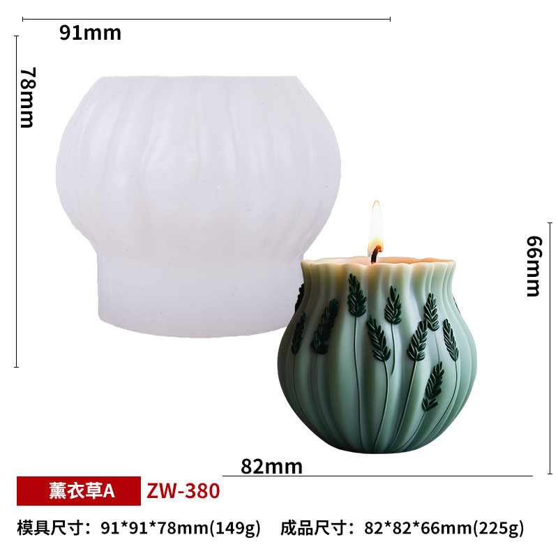 Lavender series scented candle silicone mold for DIY plant creative candles - easy demolding silicone mold