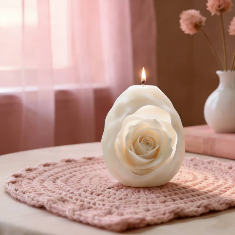 Rose flower ball fragrance-scented candle silicone mold DIY three-dimensional rose flower spherical fragrance display baking mold