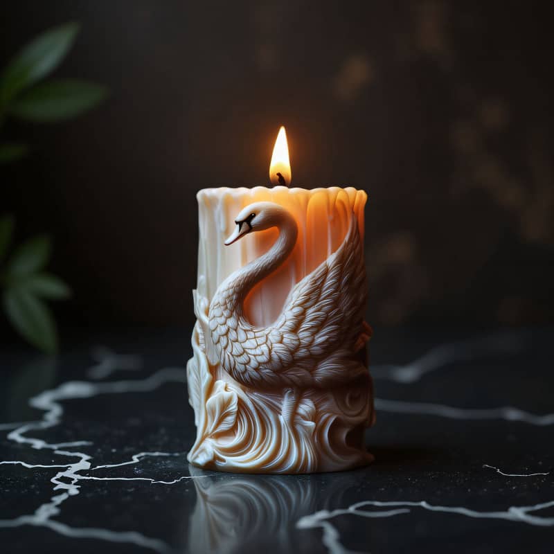 Candle Swan Scented Candle Silicone Mold DIY Swan Carving Art Candle Animal Handmade Gift