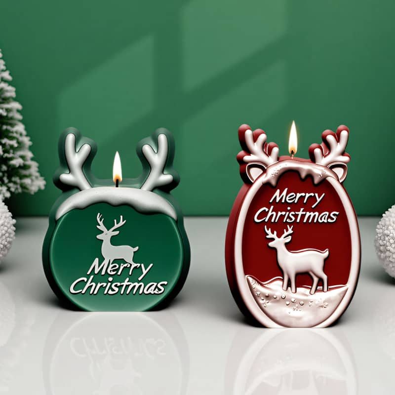 Elk-scented candle silicone mold, Christmas DIY handmade candle decorative item silicone mold
