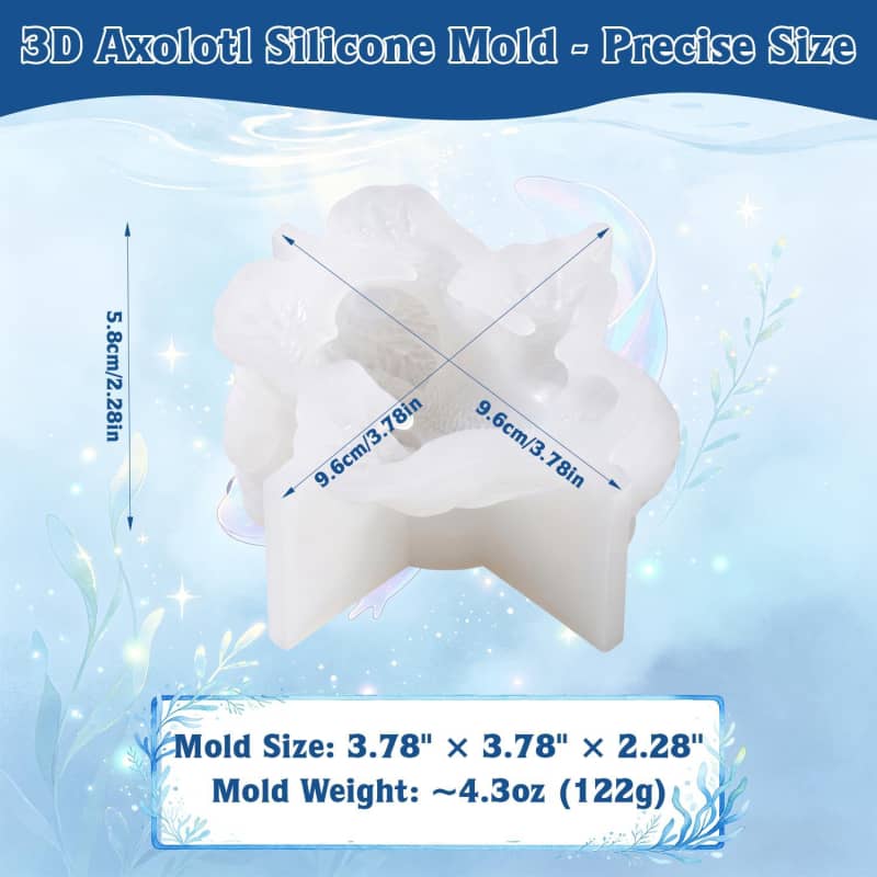 Axolotl Resin Molds Silicone, 3D Chameleon Silicone Molds | Short Tail Epoxy Resin Mold Thickened Deep Animal Epoxy Mold for Art Crafts