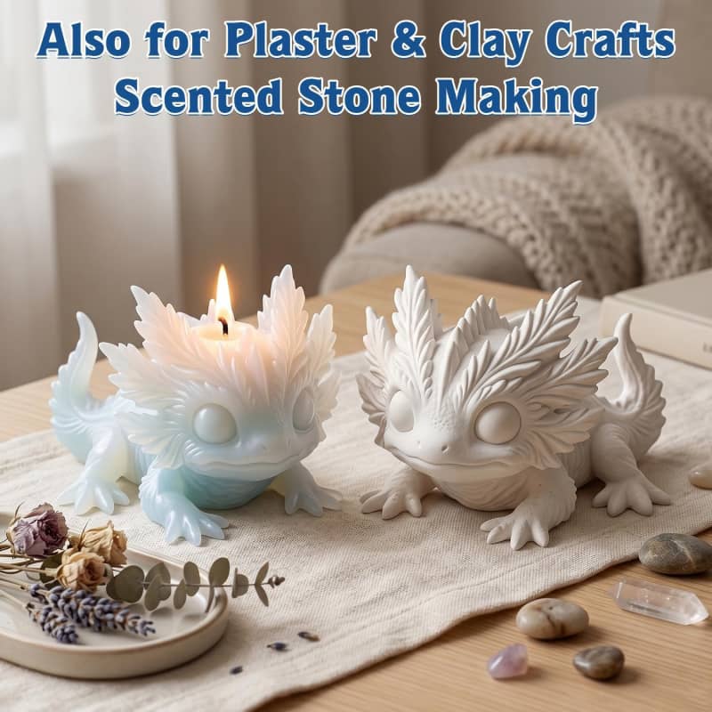 Axolotl Resin Molds Silicone, 3D Chameleon Silicone Molds | Short Tail Epoxy Resin Mold Thickened Deep Animal Epoxy Mold for Art Crafts