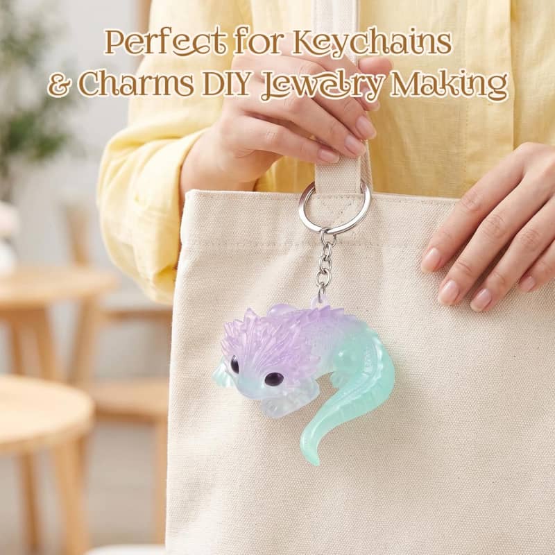 Axolotl Resin Molds Silicone, 3D Chameleon Silicone Molds | Long Tail Epoxy Resin Mold Thickened Deep Animal Epoxy Mold for Art Crafts,