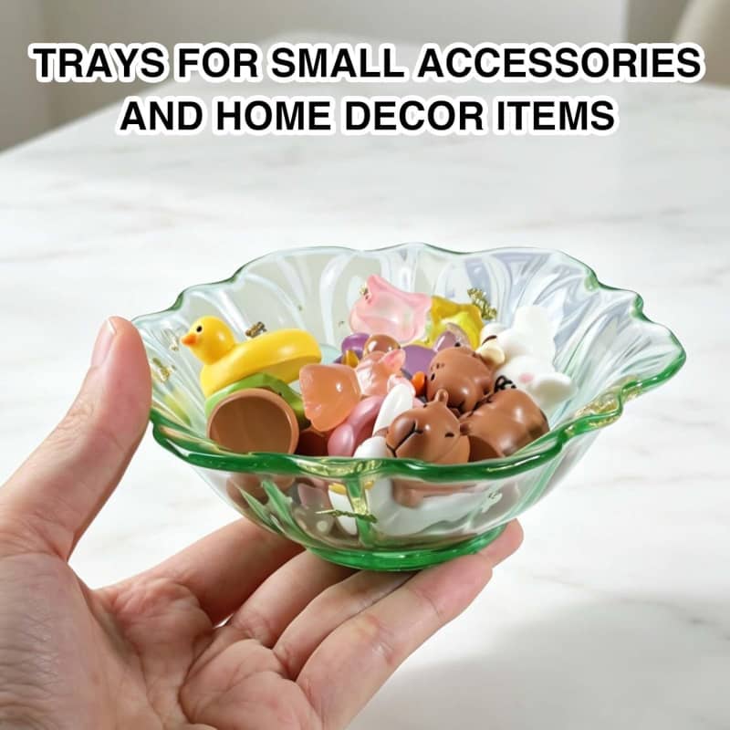 5.1×1.8 Inch Bowl Mold & Flower Tray Molds for Epoxy Resin, DIY Jewelry Holder, Trinket Container, Candle Vessel Making
