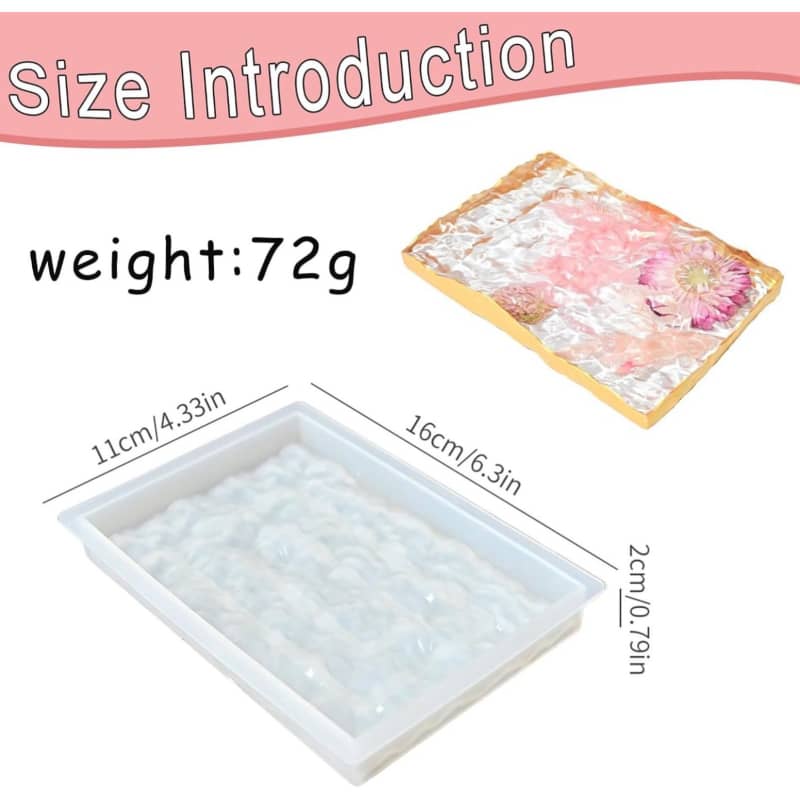 Deep Rectangle Coaster Silicone Molds | 3D Coaster Mold for Resin Casting, Flower Bouquet Preservation, DIY Art Craft, Cup Mats, Storage Tray, Soap